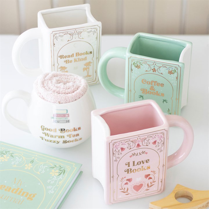 Pink Book Shaped Mug