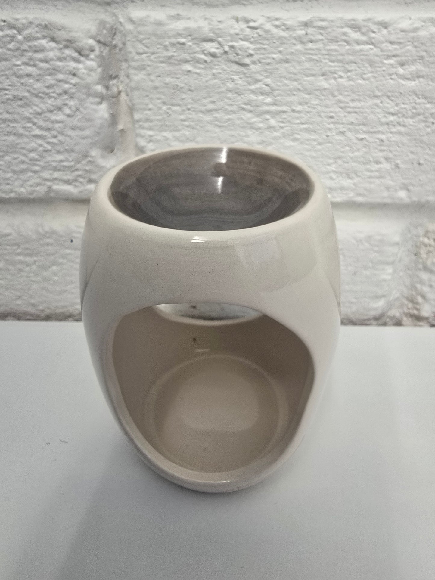 Small Simple Wax Burner Mid Grey