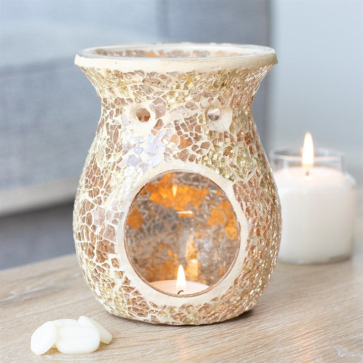 Large Crackle Burner Gold