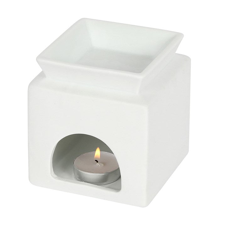Large Square White Home Burner