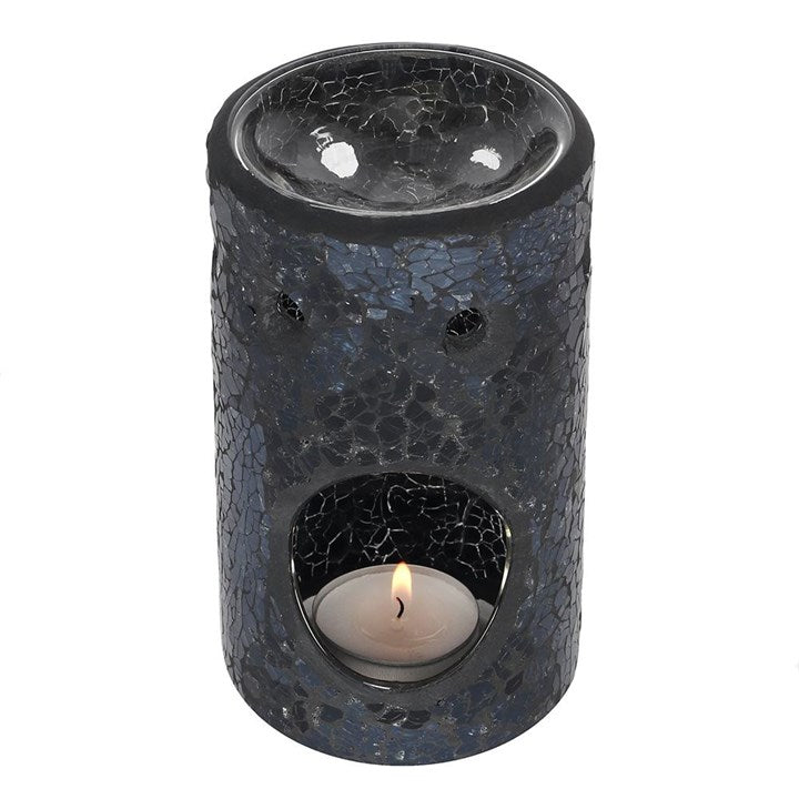 Pillar Crackle Burner Black
