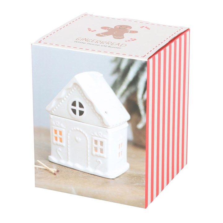 White Gingerbread House Burner