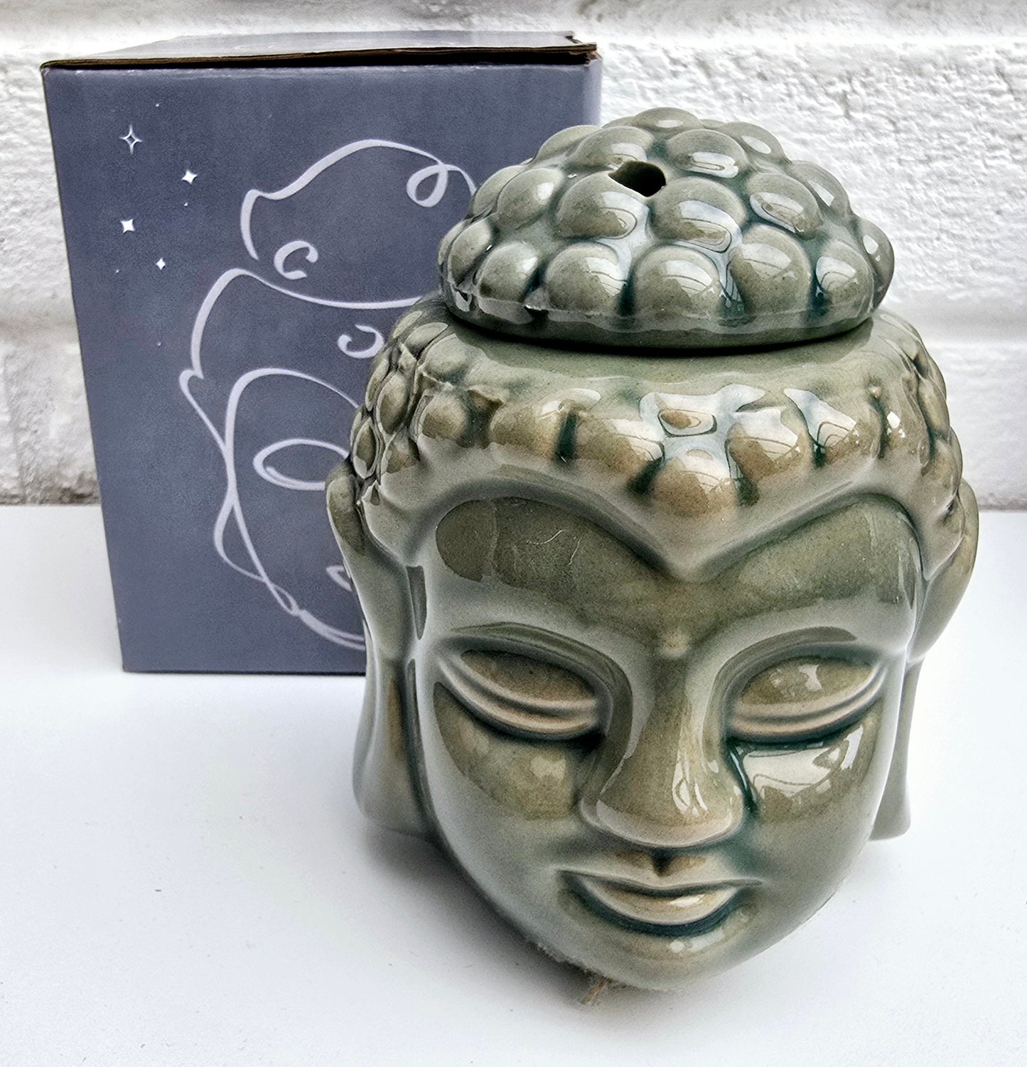 Buddha Head Burner Green