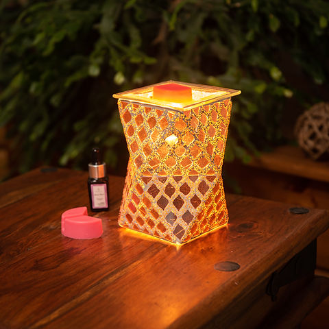Rose Gold Geometric Moroccan Burner