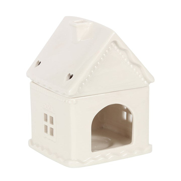 White Gingerbread House Burner