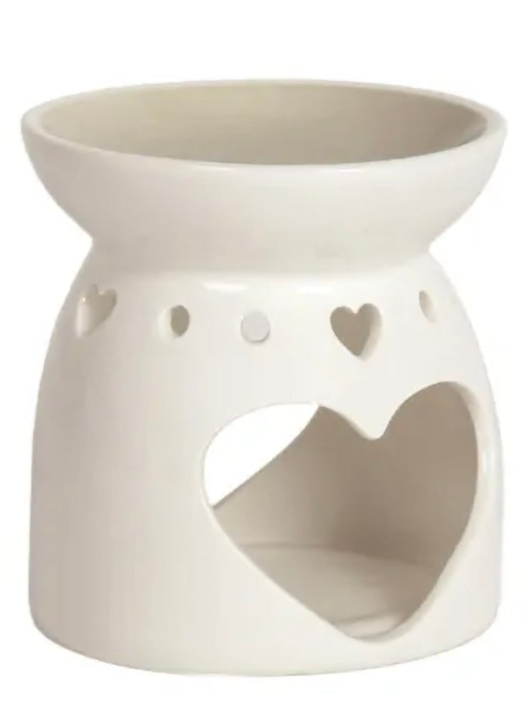 Heart Tealight Burner Grey