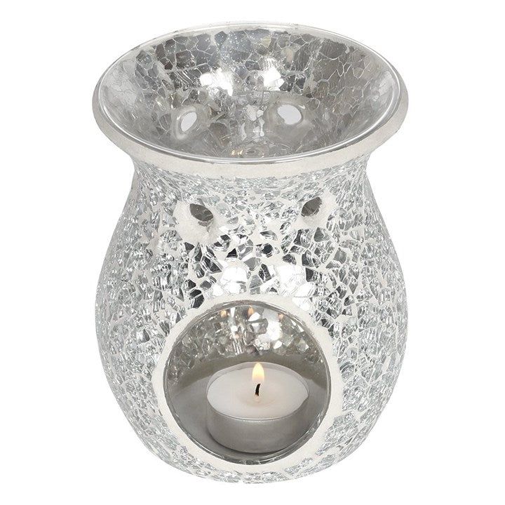 Large Crackle Burner Silver
