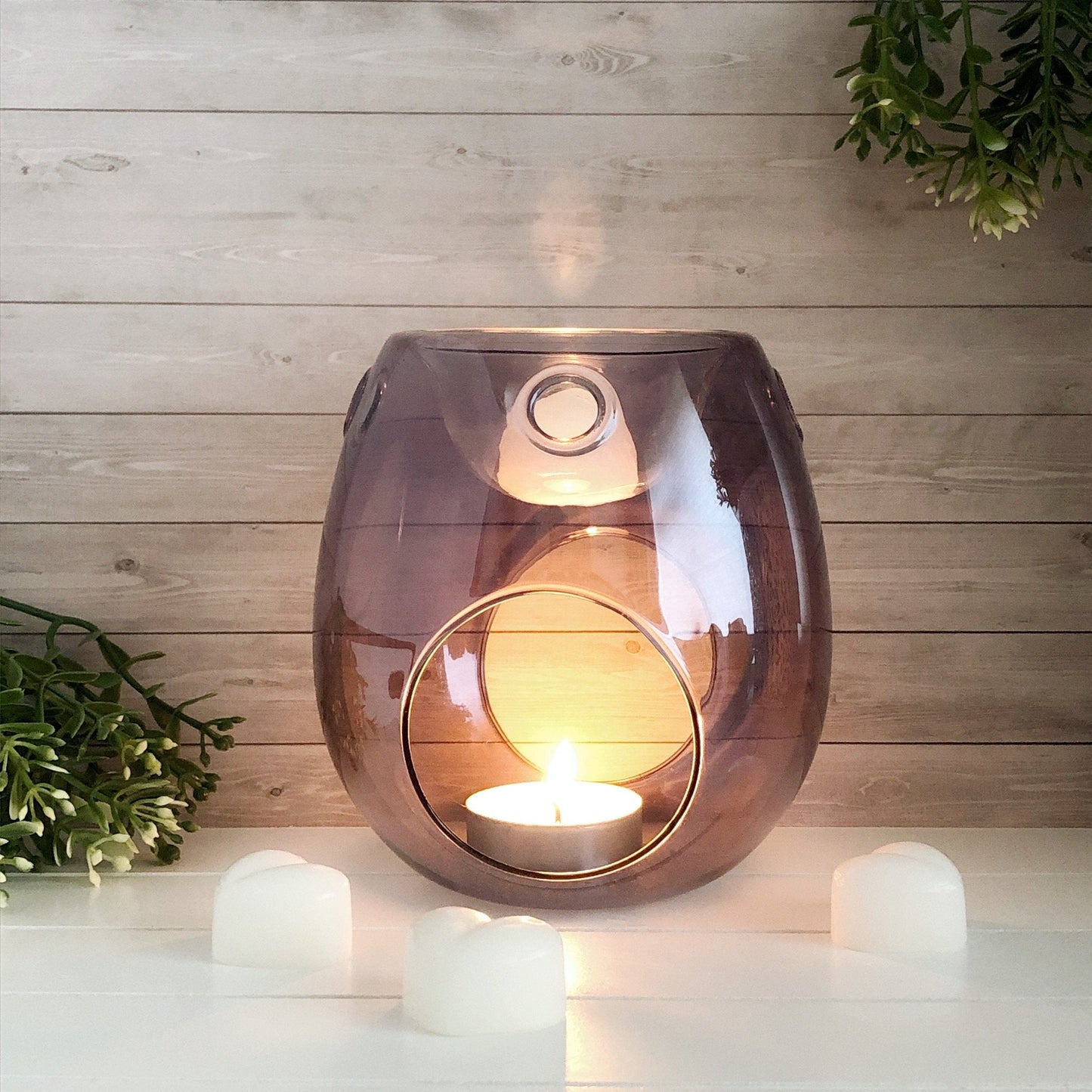 Glass Wax Burner Blueish Grey
