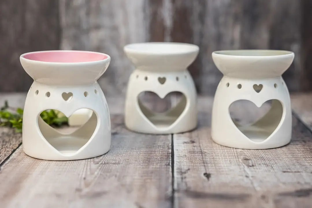 Heart Tealight Burner Grey