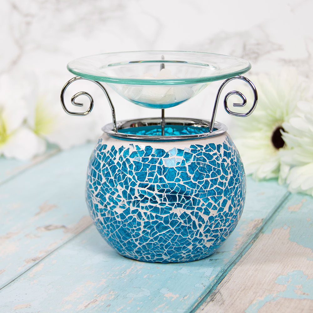 Round Blue Mosaic Burner