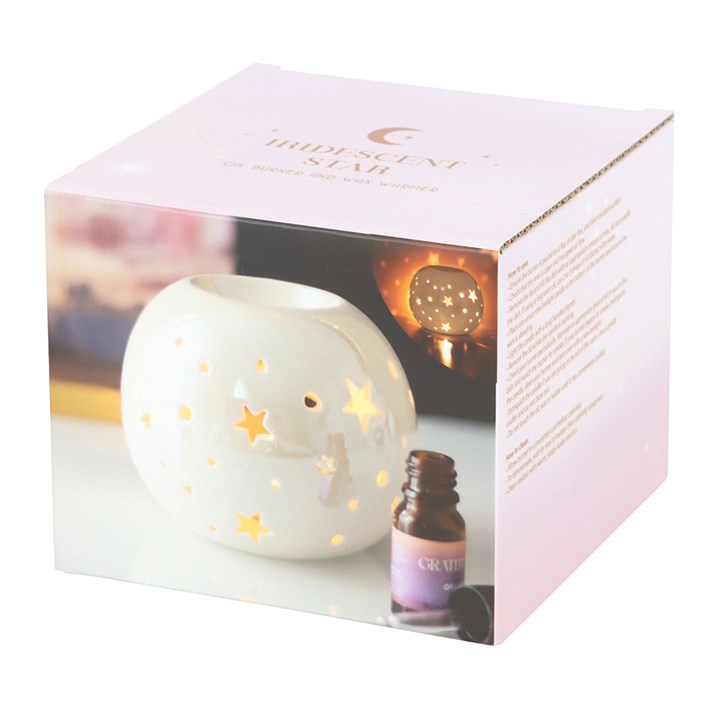 White Iridescent Star Burner