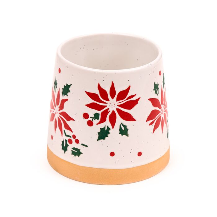Poinsettia Stoneware Mug