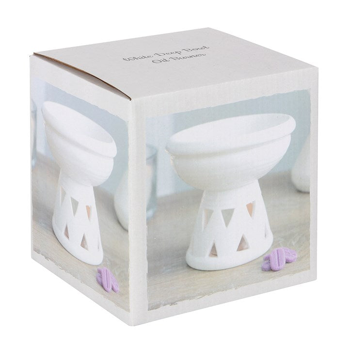 White Deep Bowl Burner