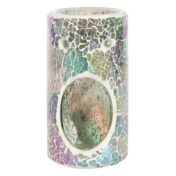 Pillar Crackle Burner Light Blue
