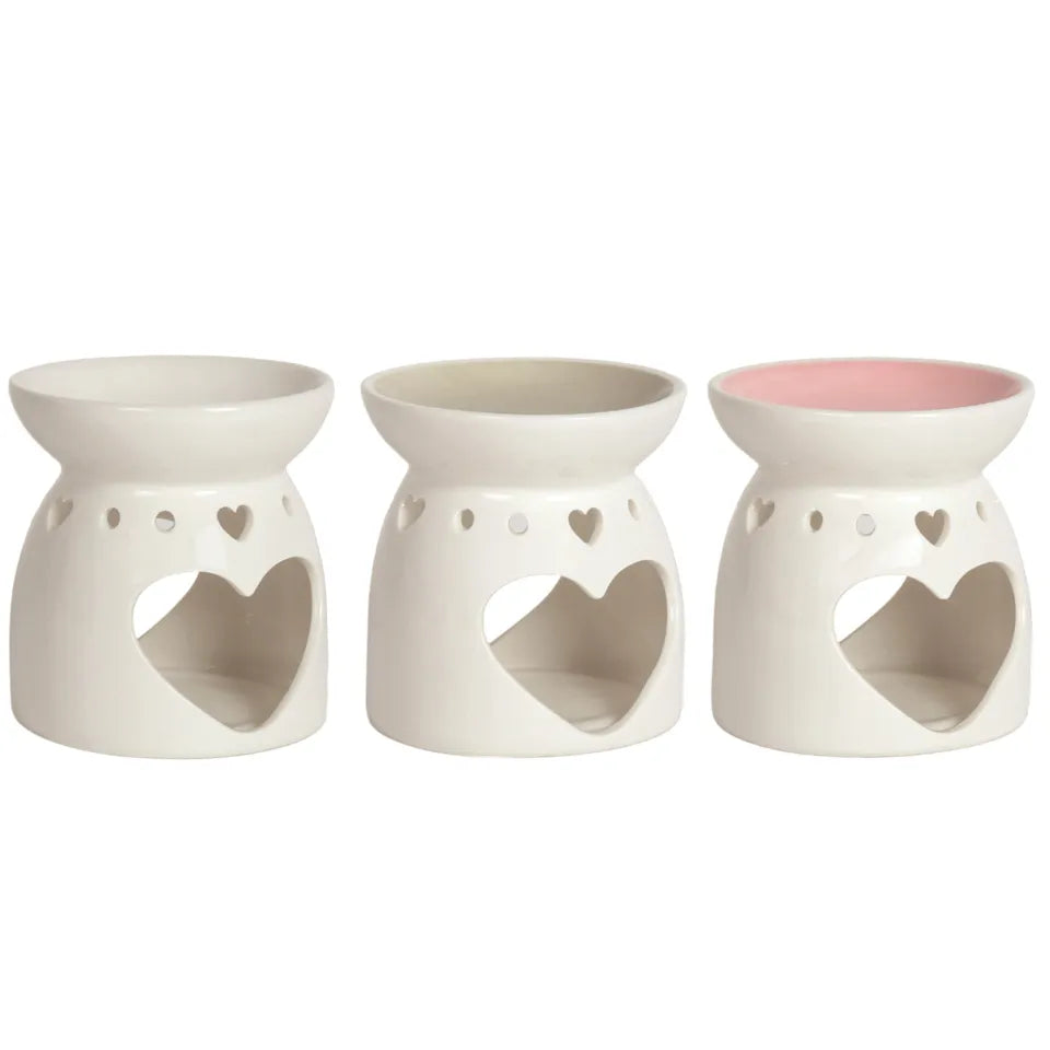 Heart Tealight Burner Grey