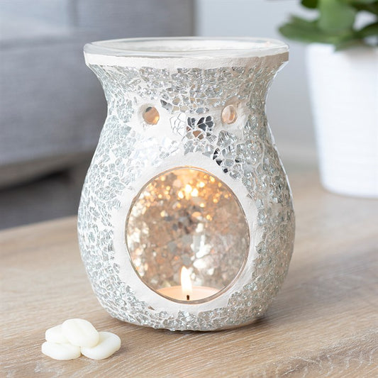 Large Crackle Burner Silver
