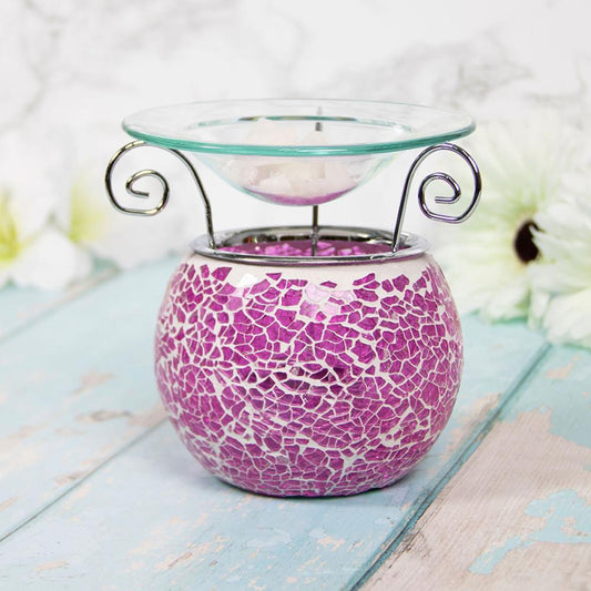 Round Pink Mosaic Burner