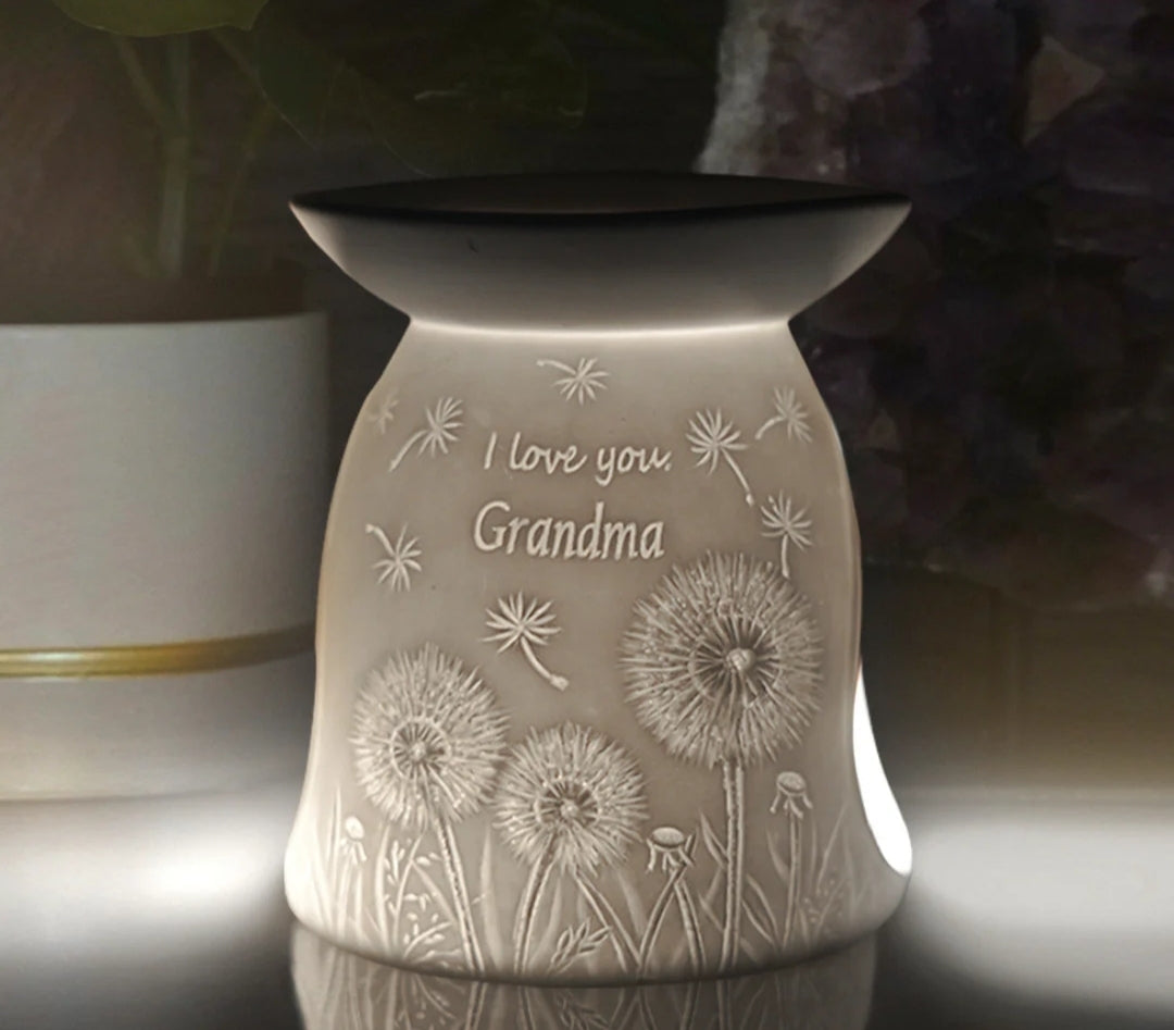 Porcelain I Love you Grandma Burner