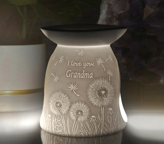 Porcelain I Love you Grandma Burner