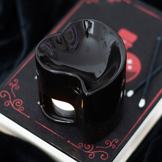 Small Black Heart Shaped Burner
