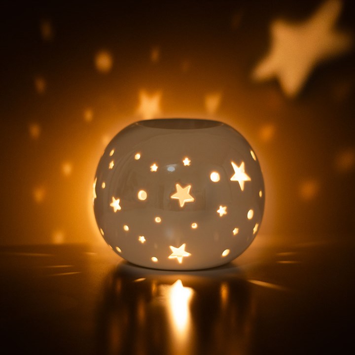 White Iridescent Star Burner
