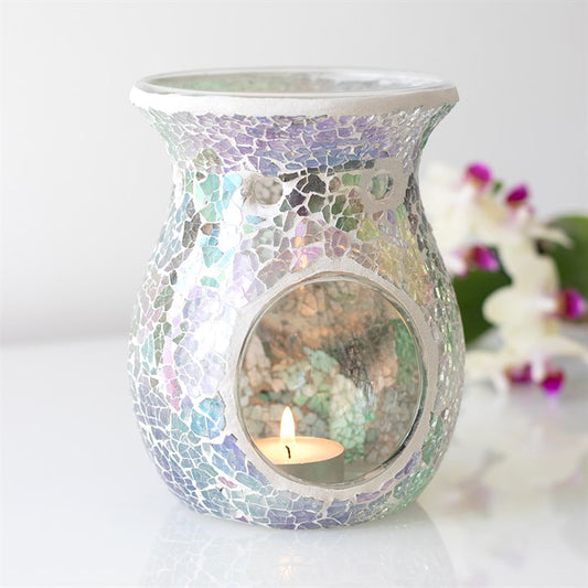 Large Crackle Burner Light Blue