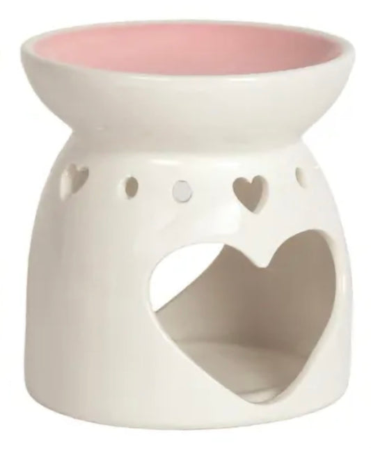 Heart Tealight Burner Pink