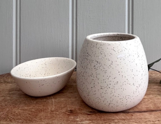 Stone Speckle Cream Burner