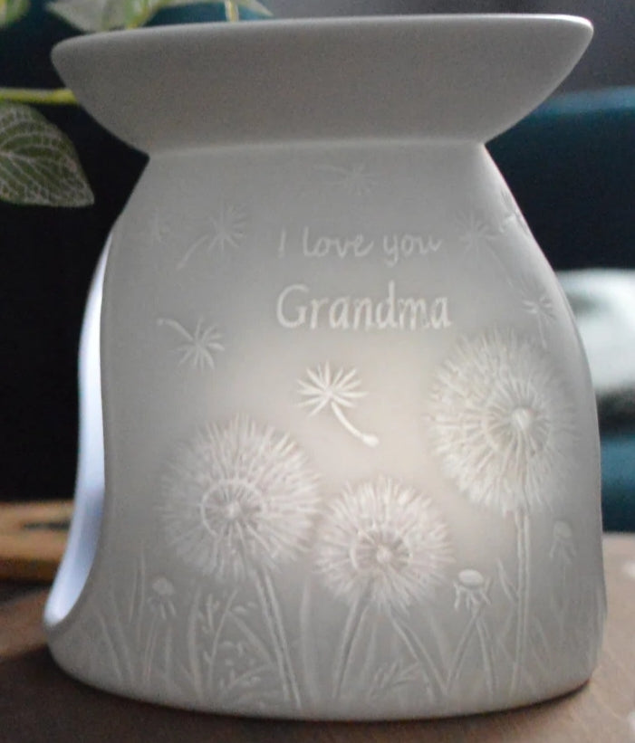 Porcelain I Love you Grandma Burner