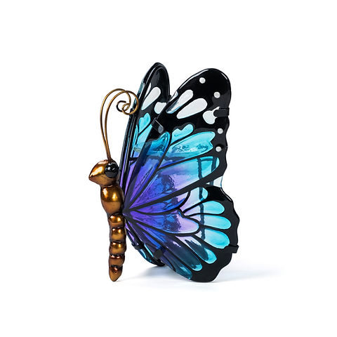 Butterfly Wax Burner Teal Purple