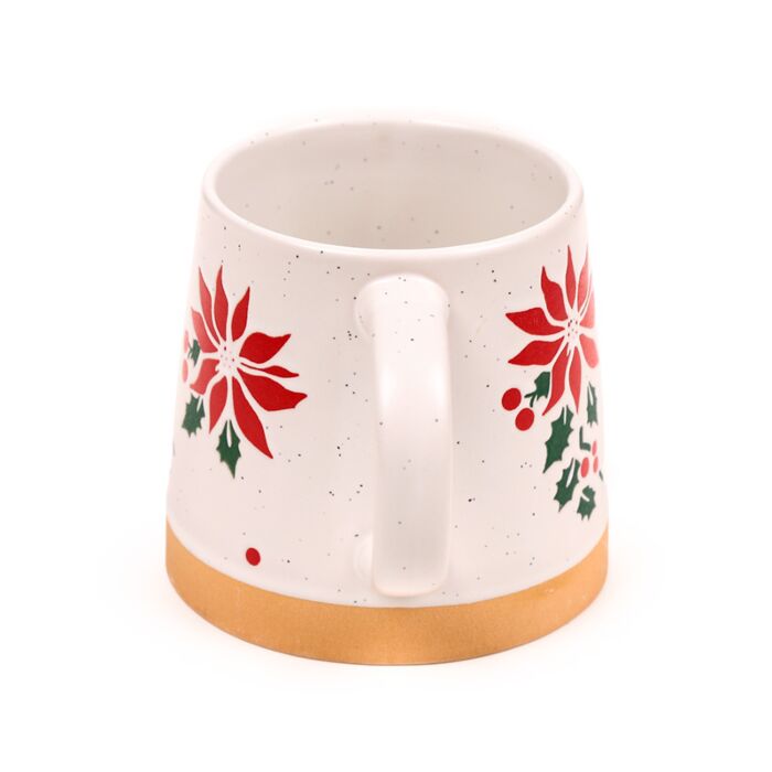 Poinsettia Stoneware Mug