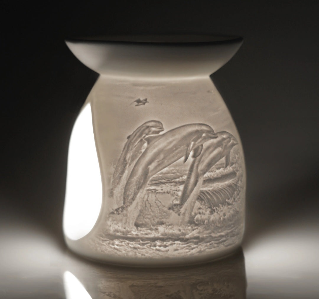 Porcelain Dolphin Burner