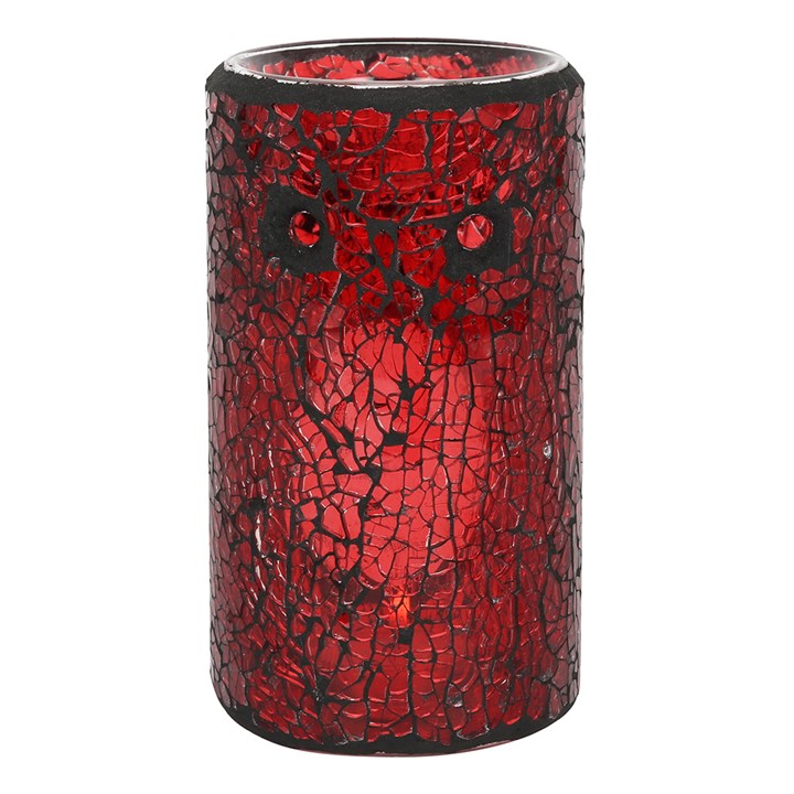Pillar Crackle Burner Red
