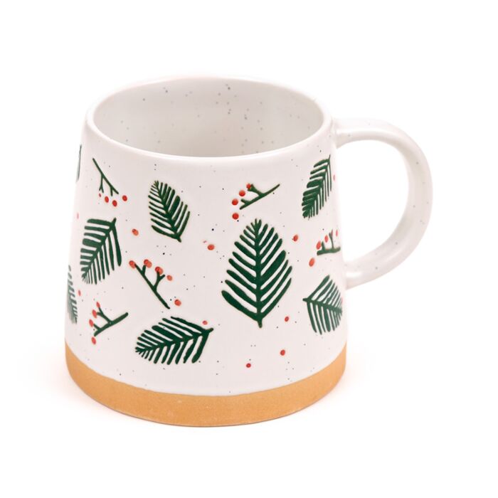 Pine Sprigs & Berries Stoneware Mug