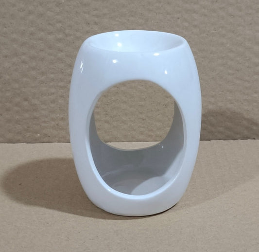Small Simple Wax Burner All White