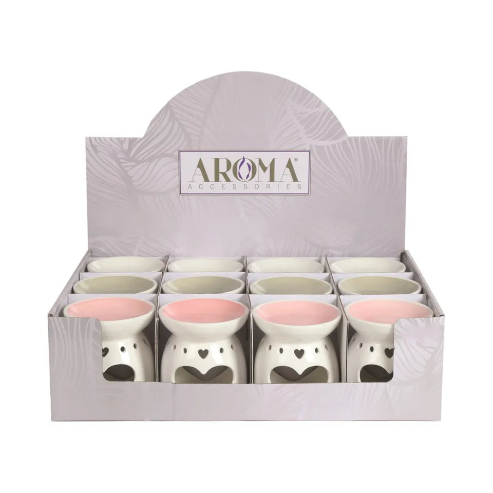 Heart Tealight Burner Grey