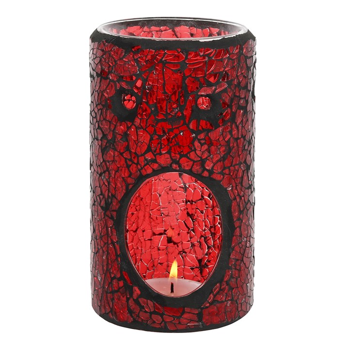 Pillar Crackle Burner Red