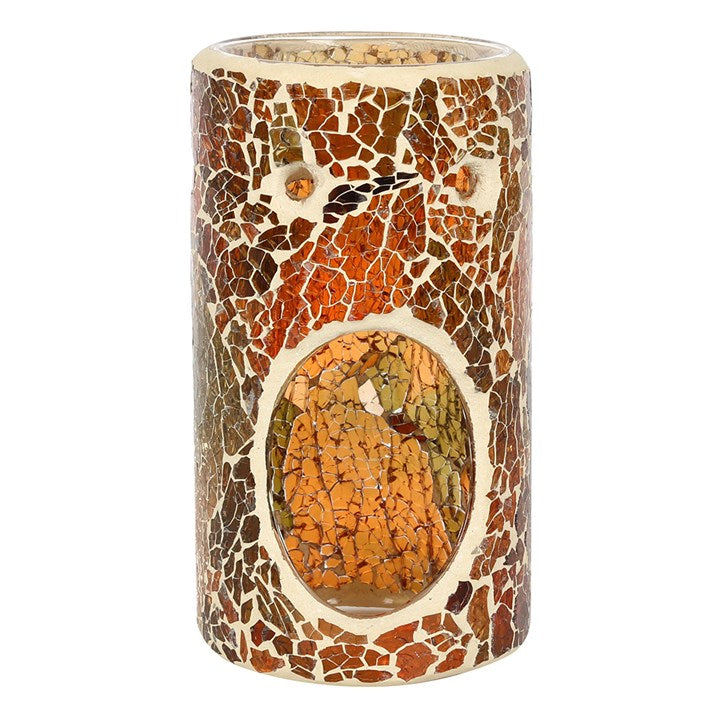 Pillar Crackle Burner Brown