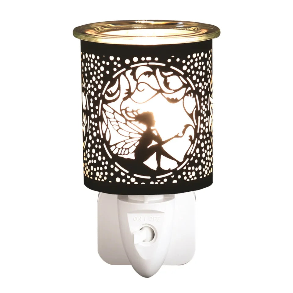 Sitting Fairy Plug In Burner Black
