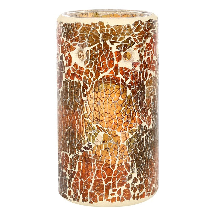 Pillar Crackle Burner Brown