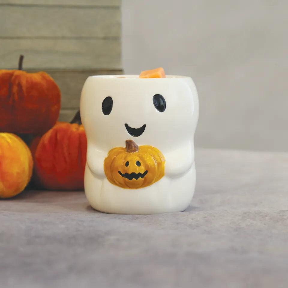 Ghost Holding Pumpkin Melter