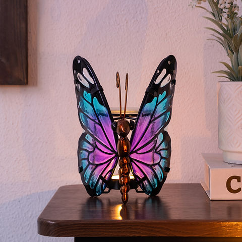 Butterfly Wax Burner Teal Purple