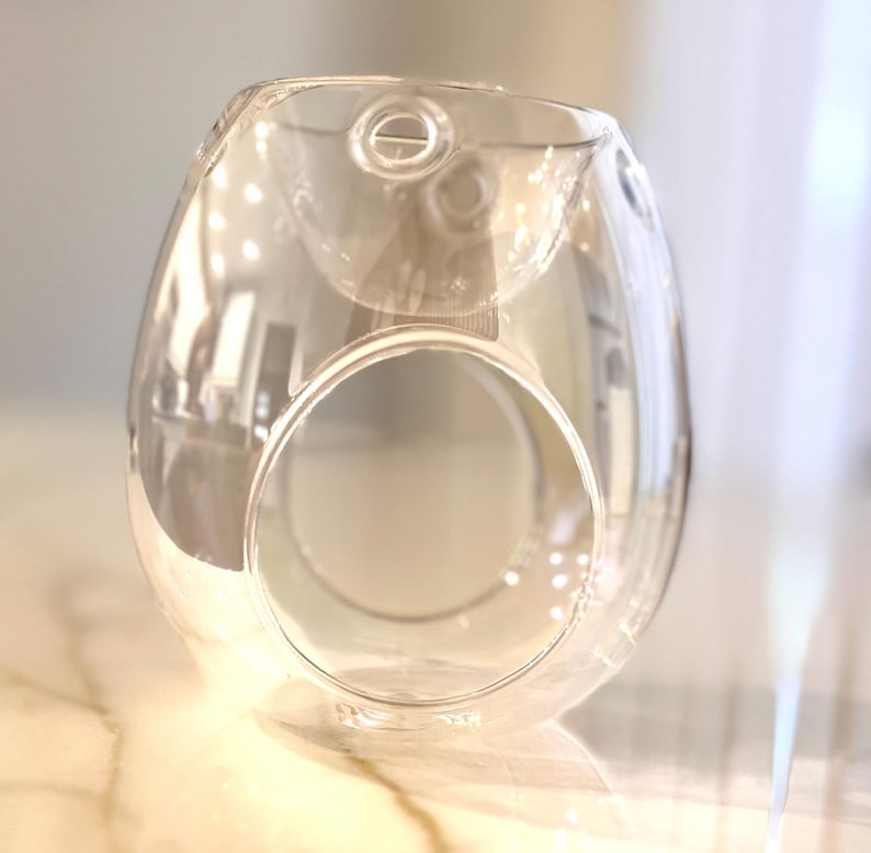 Glass Wax Burner Pearl Clear