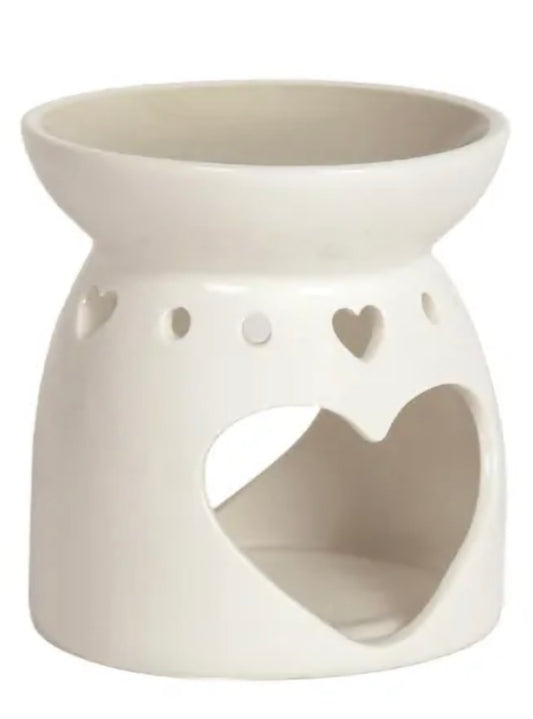 Heart Tealight Burner Grey