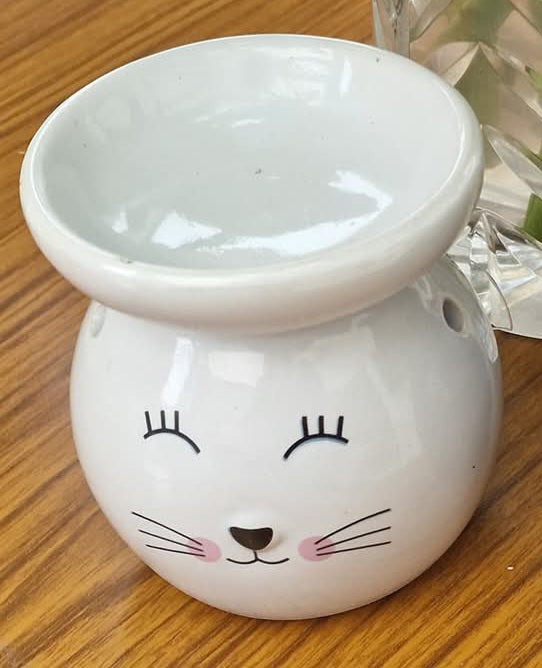 White Cat Face Burner