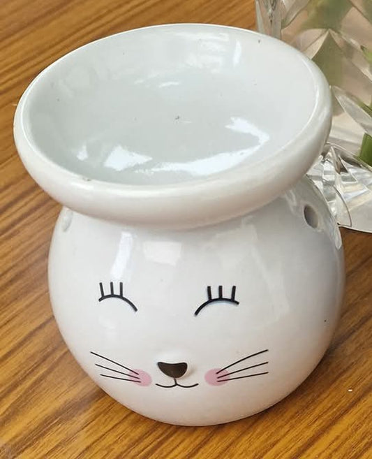 White Cat Face Burner