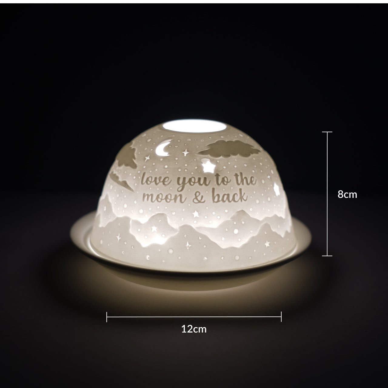 Moon & Back Tealight Dome