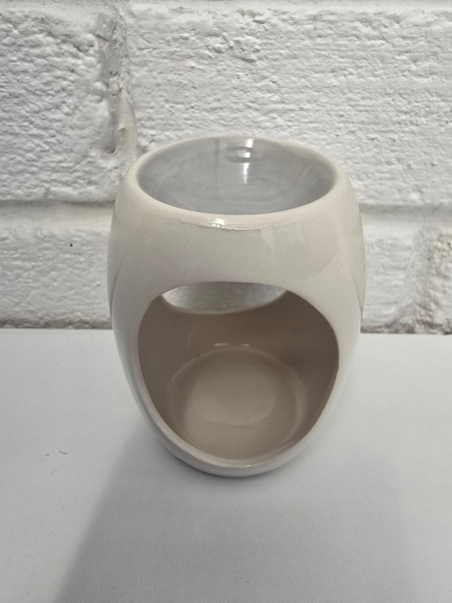 Small Simple Wax Burner Light Grey