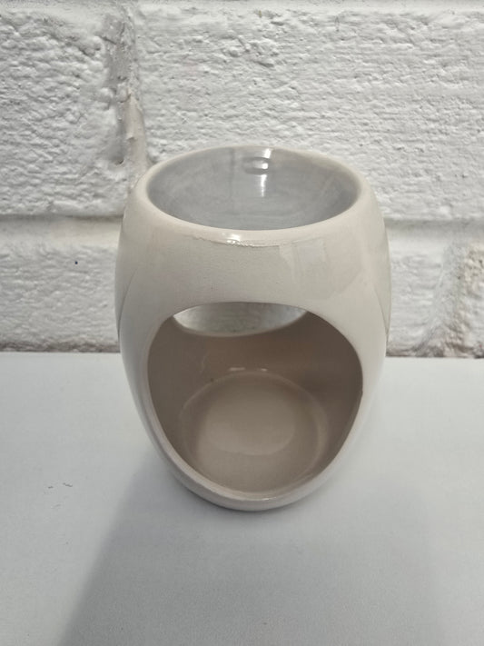 Small Simple Wax Burner Light Grey