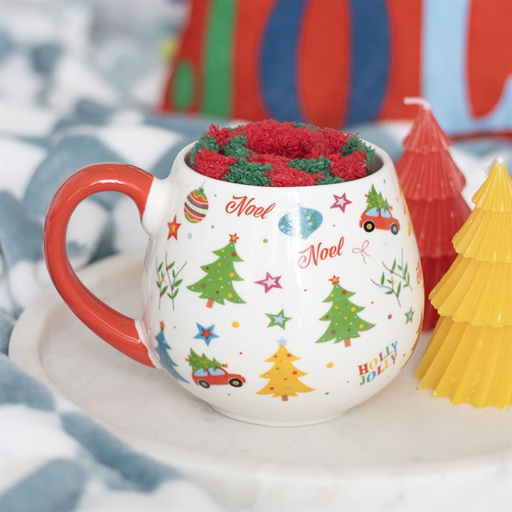 Christmas Mug with Socks